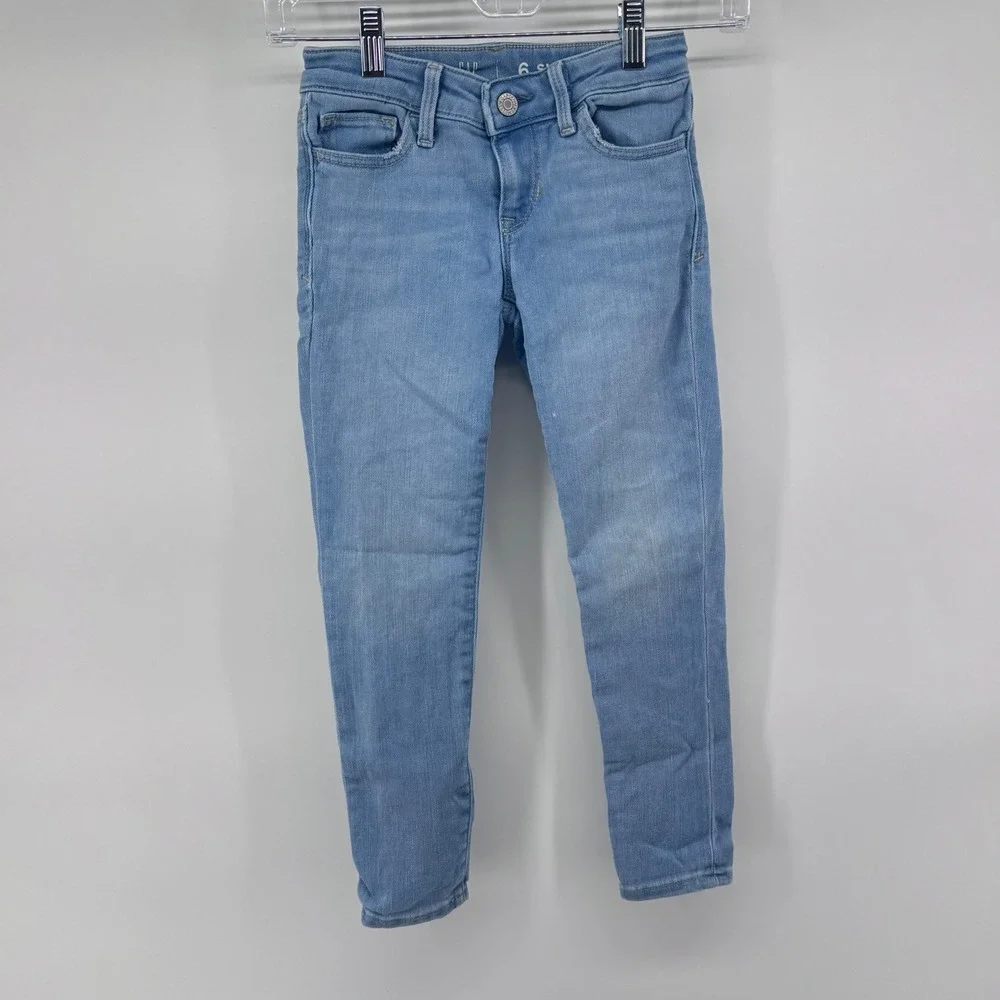 Girls GAP Kids Light Wash Denim‎ Skinny Jeans Pants